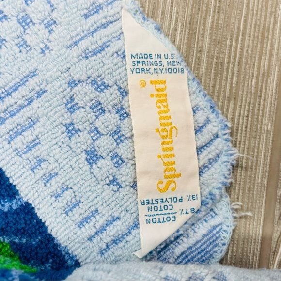 Vintage spring maid bath towels and face cloths 2 towels 2 face cloths blue - Picture 8 of 8